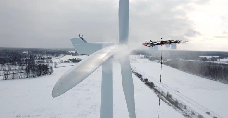Drones Used For De-Icing Wind Turbines