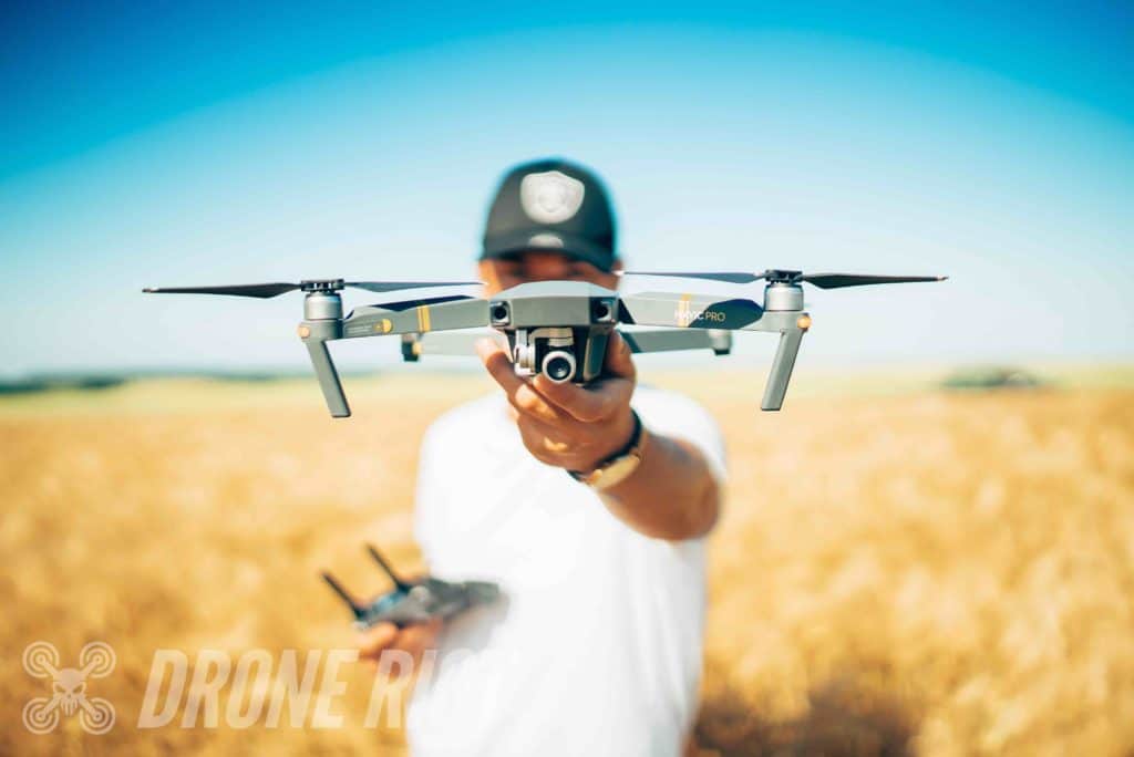 Man holding Mavic Pro Mavic closeup shot